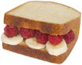 Recette de sandwich : Le brioché fruité (dessert)