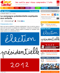 Voir le dossier “Election présidentielle 2012” sur le site 1Jour1actu!