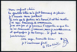 Carte postale envoyée par La Poste aux enfants de France de 1962 à 1965, texte de Françoise Dolto, dessin de René Chag
